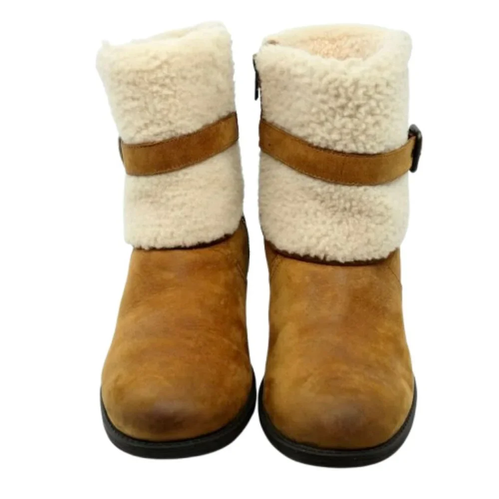 UGG~Women Blayre II Shearling Genuine Cuff Suede Boots 1008220 - Chestnut Size 9 - Picture 5 of 7